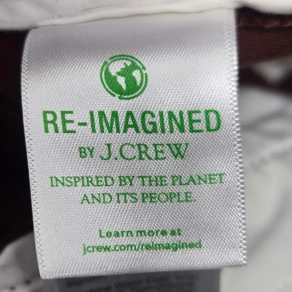 J.Crew Chino Pants Brown Flex Slim Re-Imagined Casual Dress Golf Mens 34x30